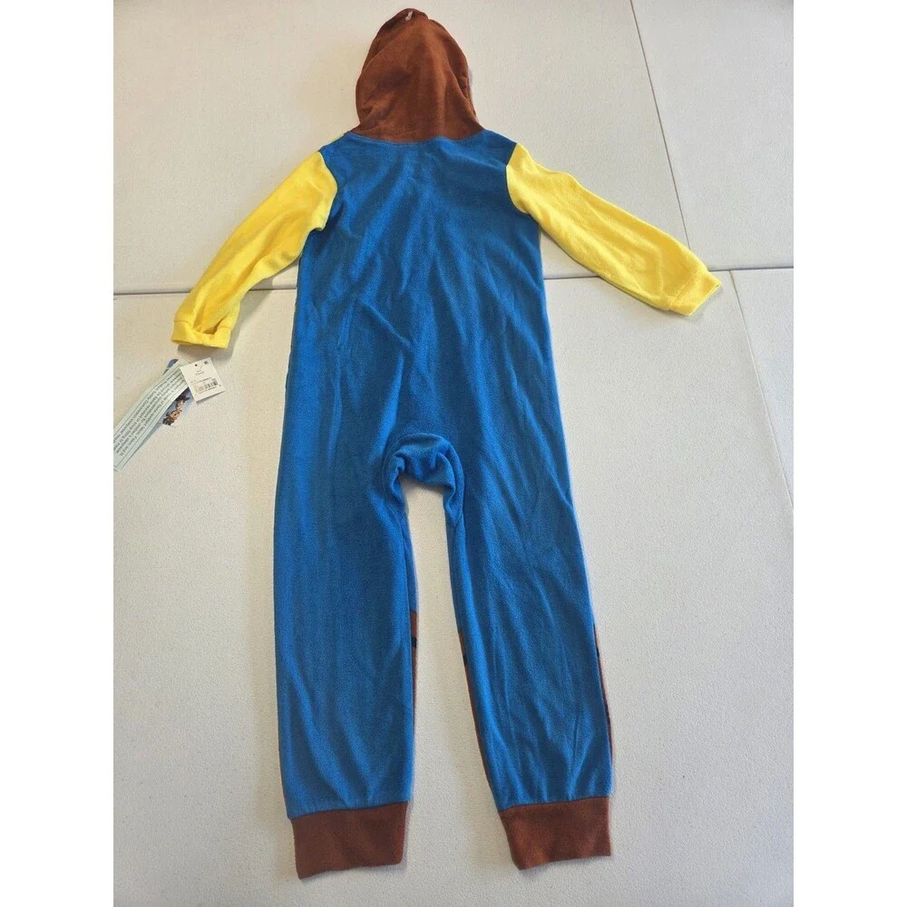 Disney Toy Story Woody Kids Hooded Union Suit Pajamas XS 4/5 NWT Costume
